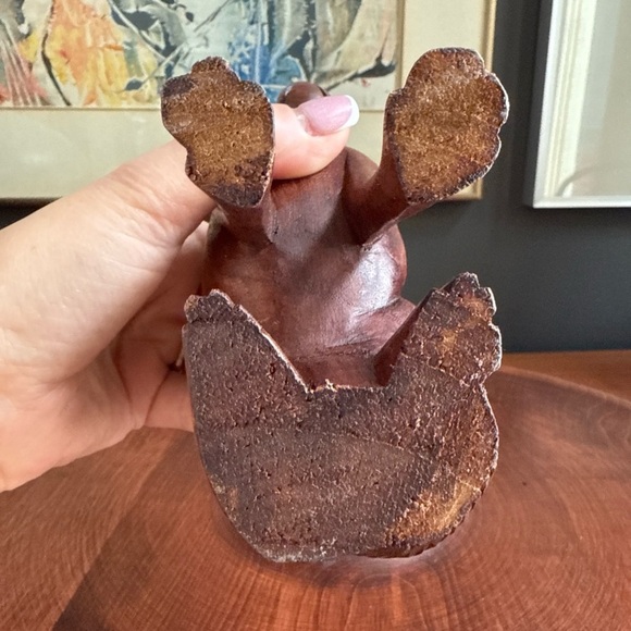 Handcarved Wooden Folk Art Dog Sculpture 6” - Picture 11 of 11